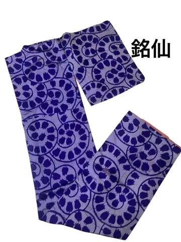 메이센 기모노 보라색