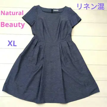 Natural Beauty 도쿄 스타일 린넨 혼방 원피스 13호 (XL)