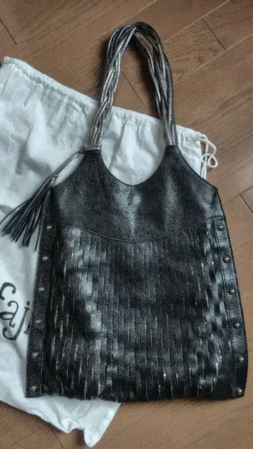 nouer alfajill 숄더백 가죽 메쉬 블랙