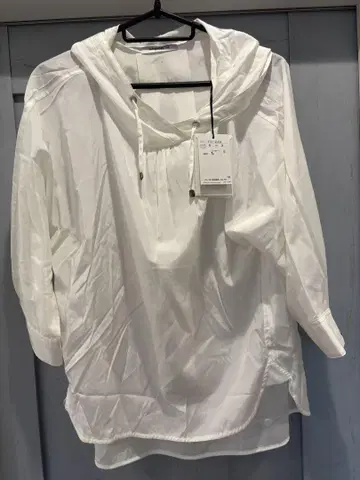 MORABITO BLANC 후드 부착 셔츠 38 화이트