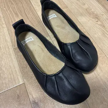 Camper 블랙 발레 슈즈 페탄코 슈즈 플랫 펌프스