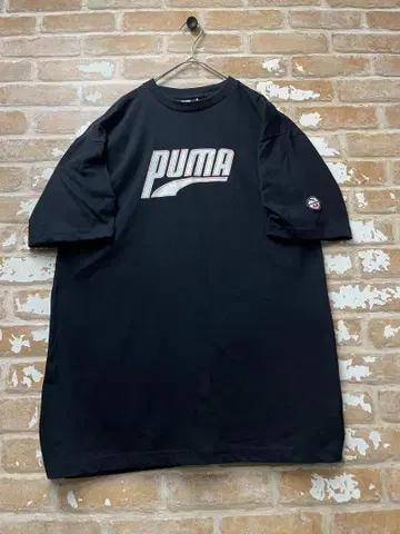 00s 푸마 PUMA 티셔츠 블랙 y2k 센터 로고 레트로 구제 의류