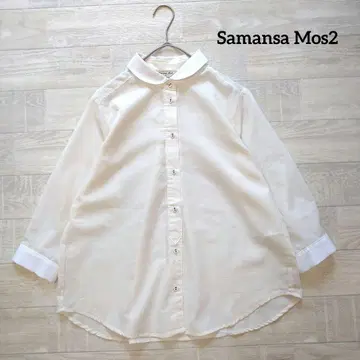 Samansa Mos2 사만사 모스모스 둥근 카라 7부 소매 블라우스 F