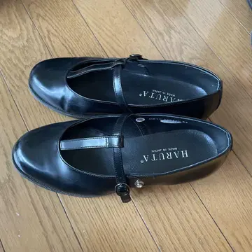 HARUTA 블랙 로퍼 스트랩 24cm
