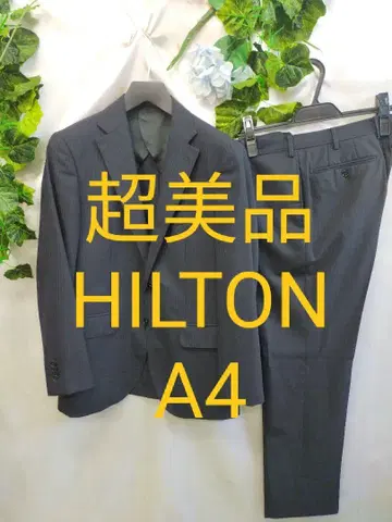 컨디션 최상 힐튼 수트 A4 블랙 섀도우 스트라이프 얇은 소재