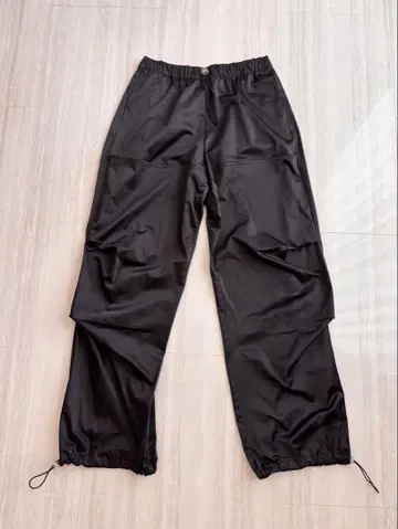ZARA 자라 블랙 새틴 카고 팬츠 드로우 스트링