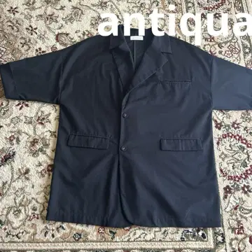 antiqua 블랙 반팔 테일러드 자켓