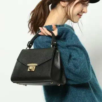 마르코 비앙키니 핸드백 2WAY 숄더백 블랙 천연 가죽