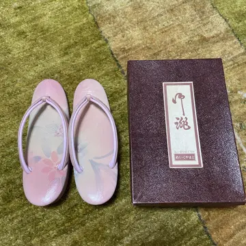 핑크 꽃무늬 조리 기모노용
