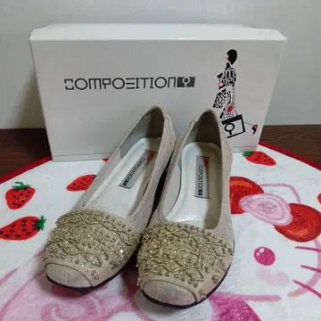 COMPETITION 비즈 장식 플랫 슈즈