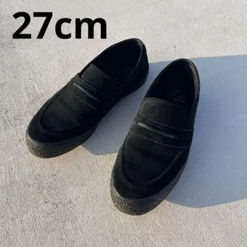 라스트 리조트 블랙 스웨이드 로퍼 슬립온 27cm