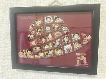 ONE PIECE 연재 25주년 기념 밀짚모자 액자 핀즈 세트 LUFFY