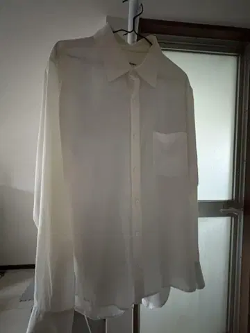 sulvam 화이트 쉬폰 셔츠