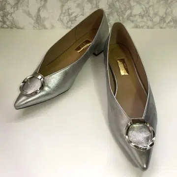 루타롱 리즈 포인트드 링 모티브 플랫 실버 25cm