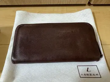 츠치야 가방 톤 오일 누메 쿠션 지퍼 장지갑