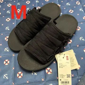 유니클로 슬라이드 샌들 블랙 M