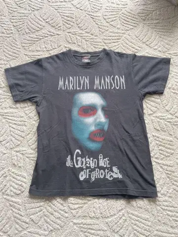 빈티지 Marilyn Manson 티셔츠 그레이