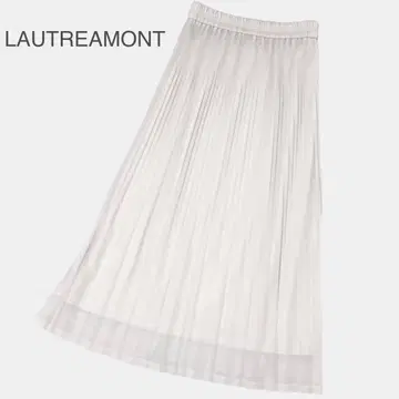 새상품급 LAUTREAMONT 세탁 가능한 플리츠 스커트 36 여성용