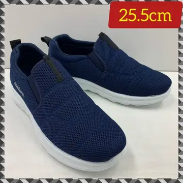 25.5cm 새상품 남성용 메쉬 통기성 우수 슬립온 네이비 컬러