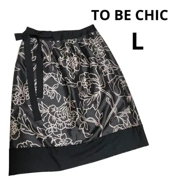 TO BE CHIC 꽃무늬 스커트 비즈 스티치 L 사이즈 삼양상회