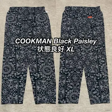 상태 좋음 COOKMAN 쿠쿠맨 Black Paisley XL 올 패턴