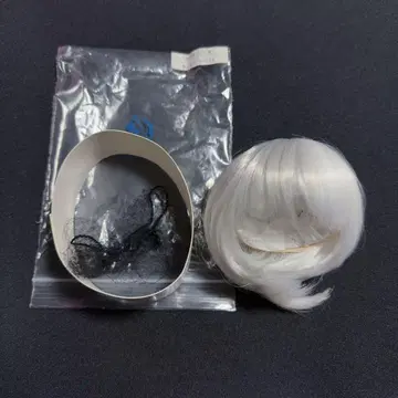 딜러 제작 9인치 인형 가발 숏 밥 실버 화이트 백은