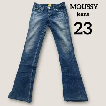 MOUSSY jeans 플레어 데님 부츠 컷 블루 23