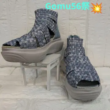 Gomu56 밴딩 메쉬 부티 샌들 M 사이즈
