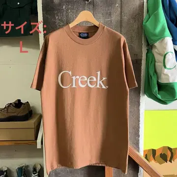 Creek 로고 프린트 티셔츠 브라운