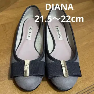 DIANA 스웨이드 리본 플랫 슈즈 밸리 슈즈 21.5cm~22cm