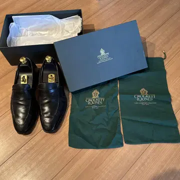 CROCKETT&JONES SYDNEY 페니 로퍼 블랙, 7 1/2E