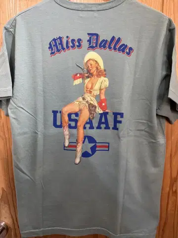버즈릭슨 Miss Dallas USAF 밀리터리 프린트 티셔츠