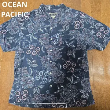 OCEAN PACIFIC 알로하 셔츠 보타니컬 올 패턴 US 규격 M