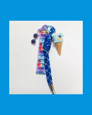 자라자라 키링 키링 백참 블루 곰 427