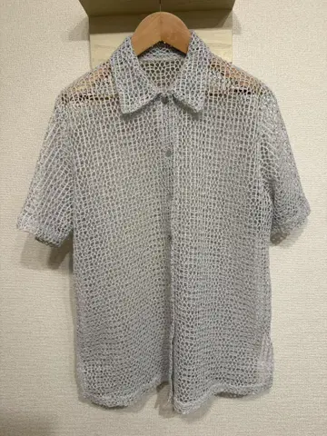 반팔 셔츠 메쉬 시어 그런지 y2k 빈티지
