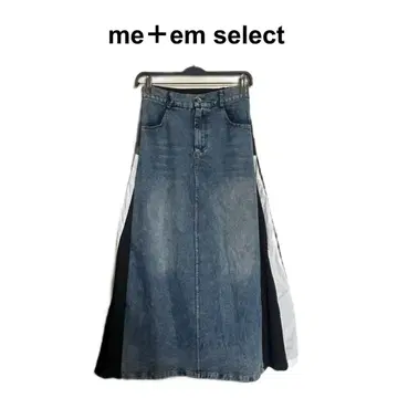 (새상품급) me+em select 리메이크 데님 롱 스커트