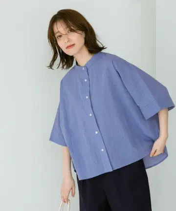 StudioCLIP 싱글 거즈 돌먼 5부 소매 밴딩 셔츠 택 포함 새상품