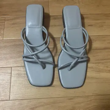 RANDA 블루 그레이 로우 힐 뮬 L