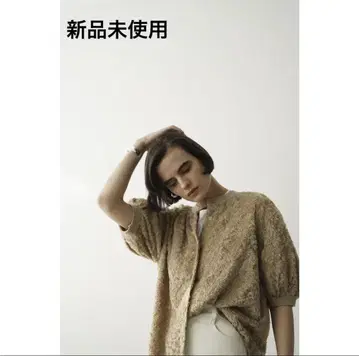 클라네 FRINGE HALF SLEEVE CARDIGAN