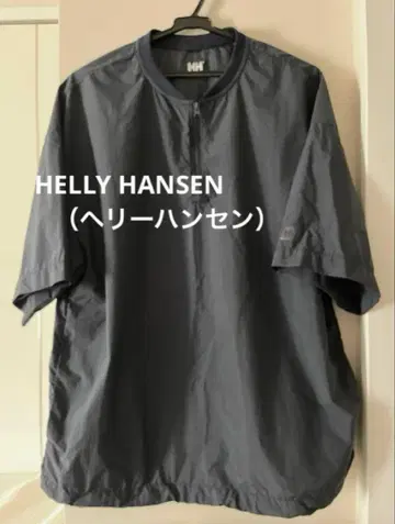 HELLY HANSEN (헬리한센) 반팔 하프 지퍼 네이비 셔츠