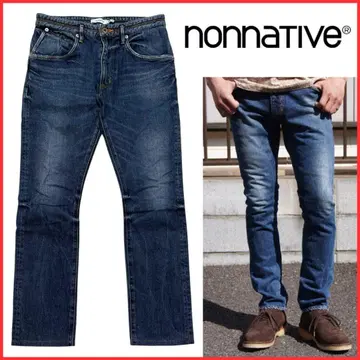 nonnative 워시 가공 슬림 데님 팬츠 인디고 0