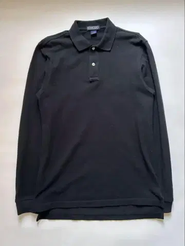 90s Lands' End 블랙 긴팔 피케 셔츠