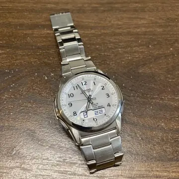 CASIO 아날로그 디지털 손목시계 실버