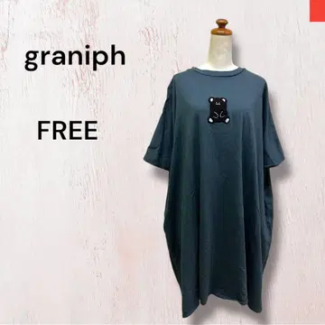 graniph 그라니프 모코모코 뷰티풀 섀도우 티셔츠 원피스