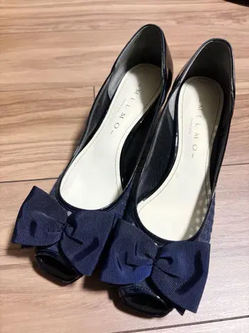 MELMO 리본 포함 네이비 오픈토