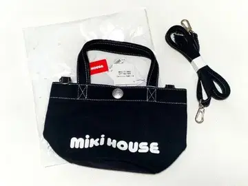 M-4 미키 하우스 MIKIHOUSE 숄더 토트백 블랙 [미사용]