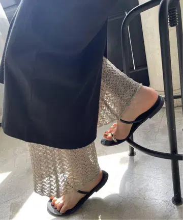 Spick & Span 시스루 패턴 니트 레깅스