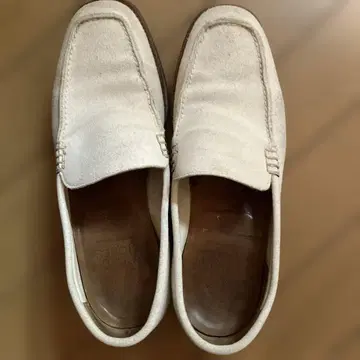 crockett&jones 슬립온 스웨이드 화이트