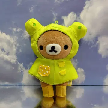 리락쿠마 개구리 레인코트 봉제 인형