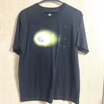 Graniph 라이드 온 슈팅 스타 갤럭시 독 티셔츠